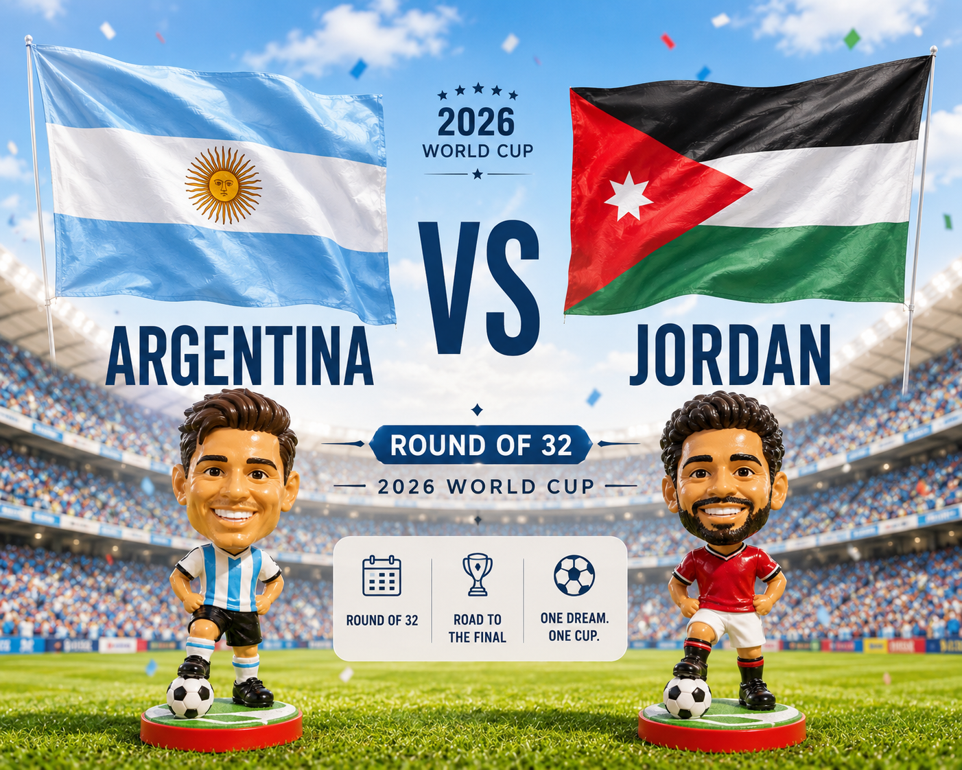 Argentina vs Jordan match poster